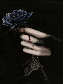 Gif animé gothique rose noir